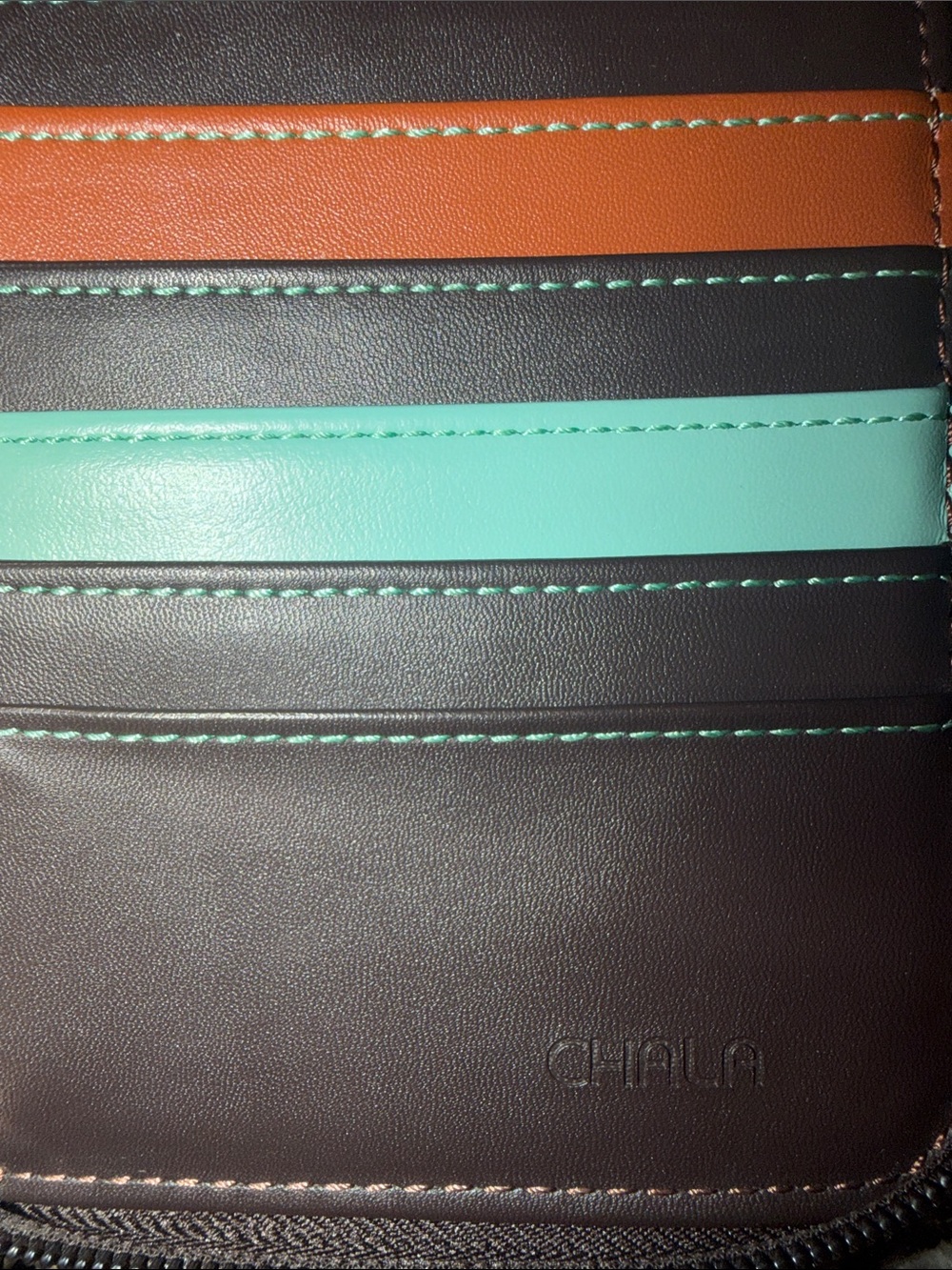 Chala Mushroom Applique Zipper Around Wristlet Wallet - Picture 6 of 7